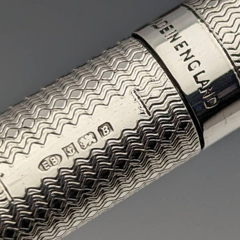 1976 British Vintage Yard O Red Sterling Silver Ballpoint Pen in Case